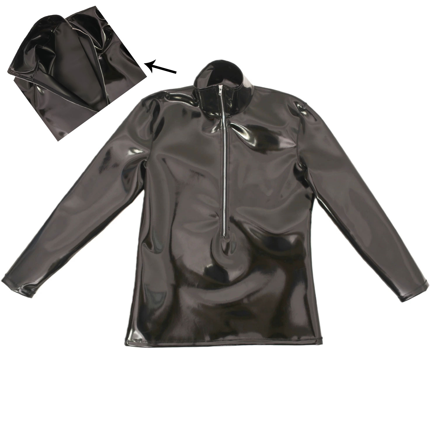 Men'S Spring Fashion - Nouvelle mode tissu Latex hommes T-shirts