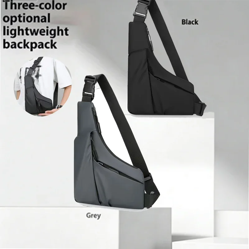 Crossbody Bag Men - Sac pour homme, grande capacité, triangle,
