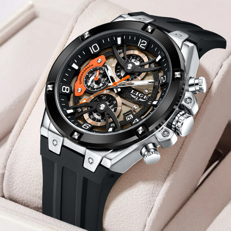 Men'S Fashion Box - LIGE Simple mode Quartz homme montre