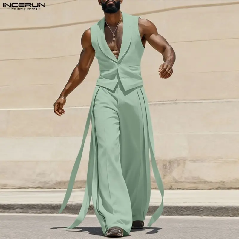 Men'S Spring Fashion - Ensembles Homme INCERUN – Gilets sans