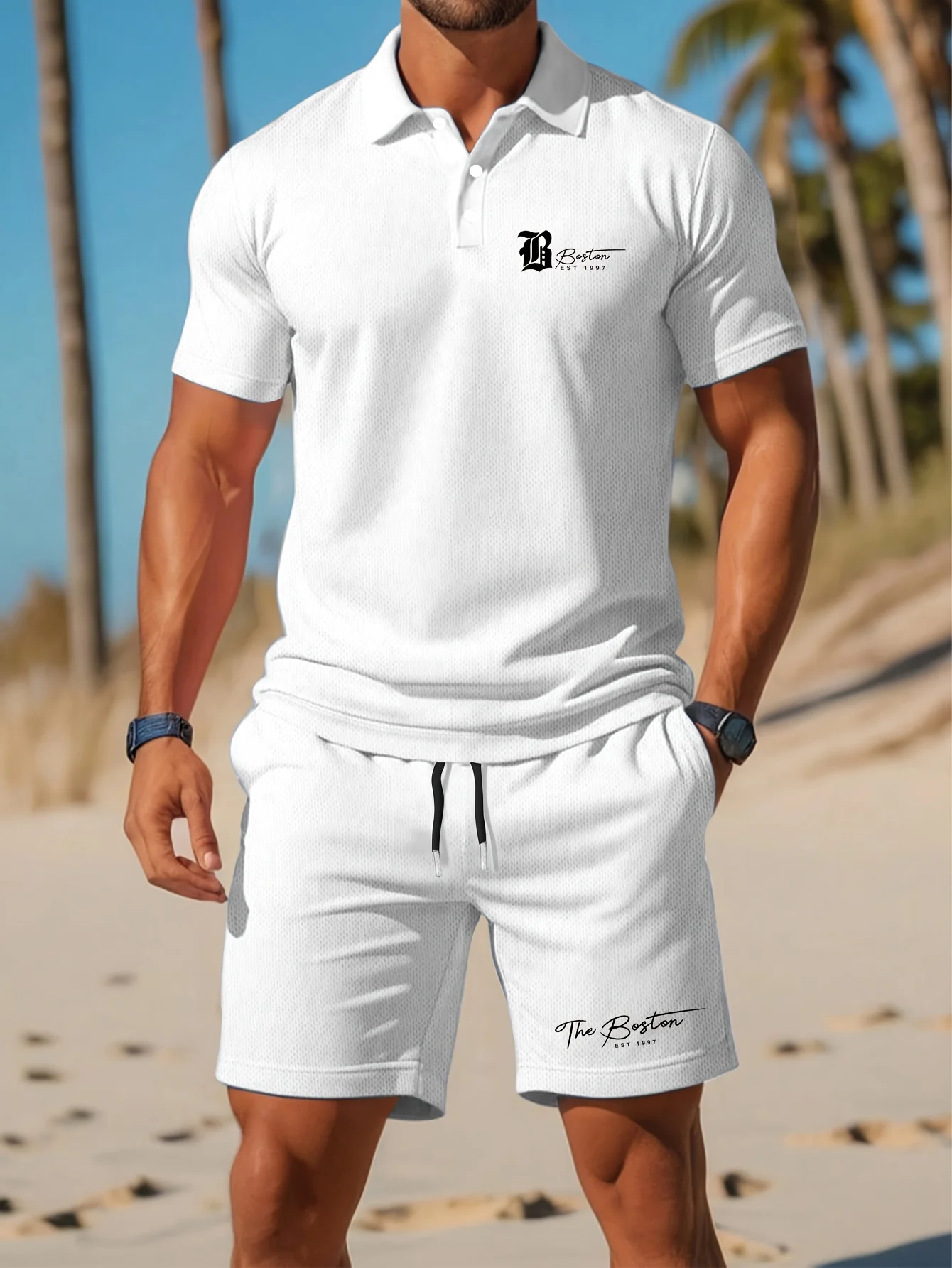 Men'S Fashion Essentials - Ensemble polo et short pour homme,