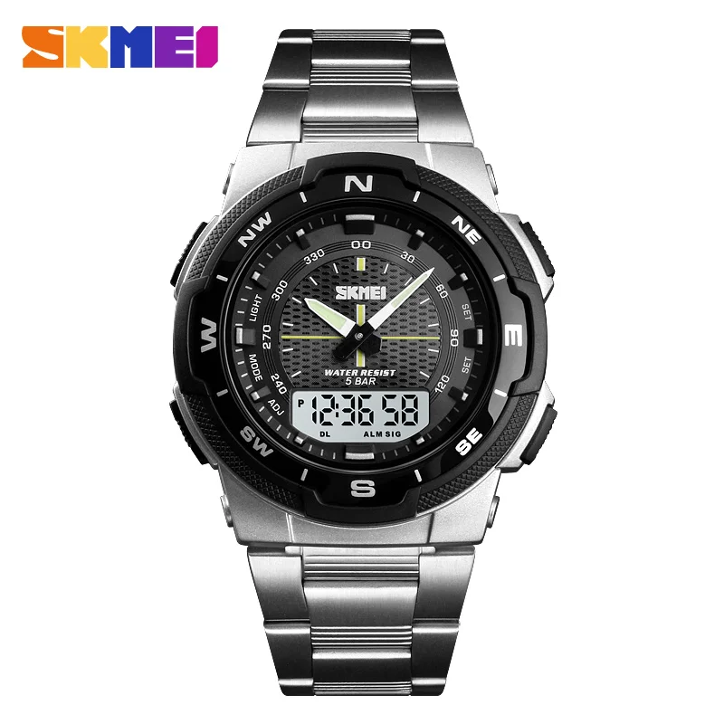 Men'S Fashion Zone - SKMEI-Montre de luxe entièrement en acier