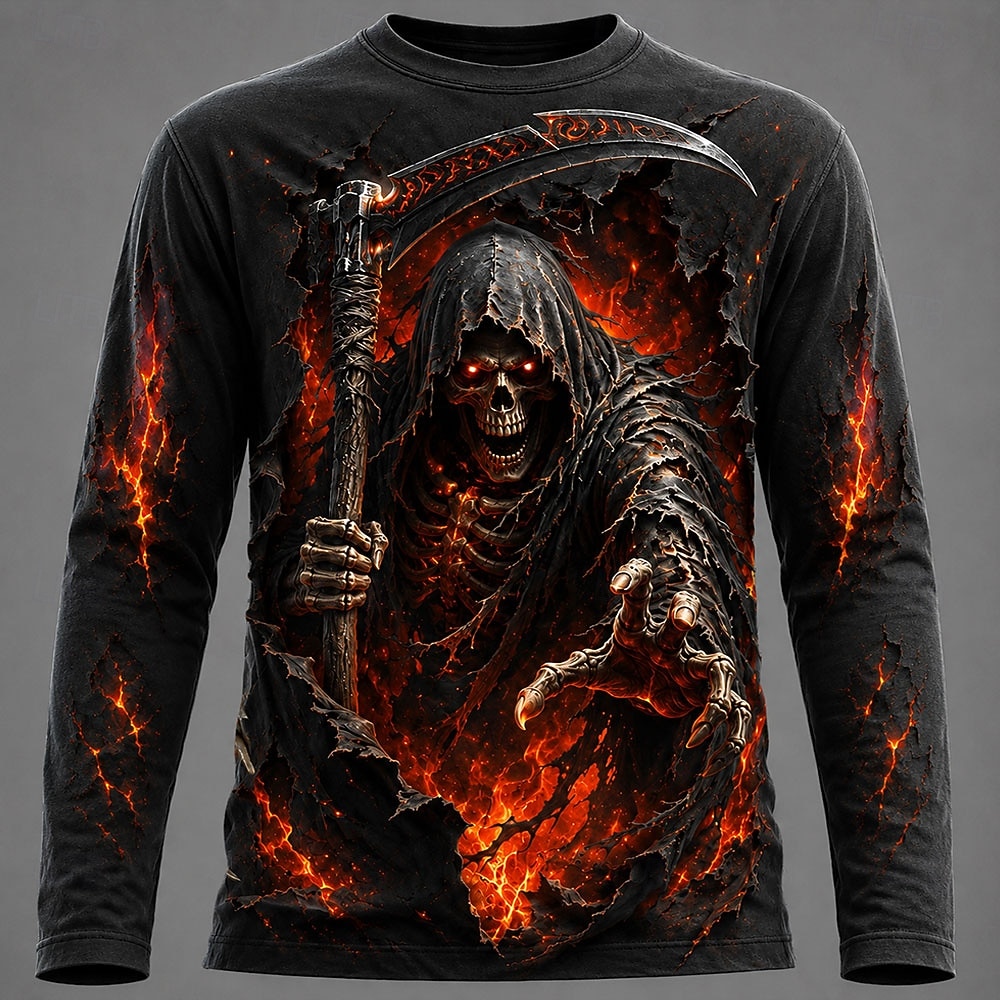 Men'S Fashion Trends 2025 - T-shirt à manches longues imprimé 3D