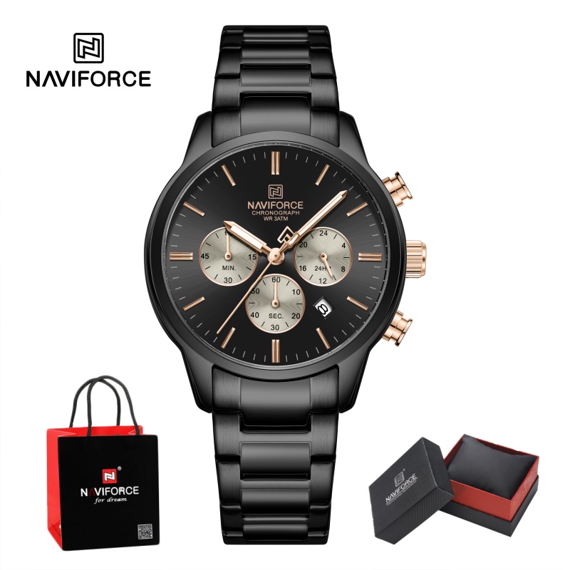Men'S Fashion Box - NAVIFORCE Montre Chronographe à Quartz pour