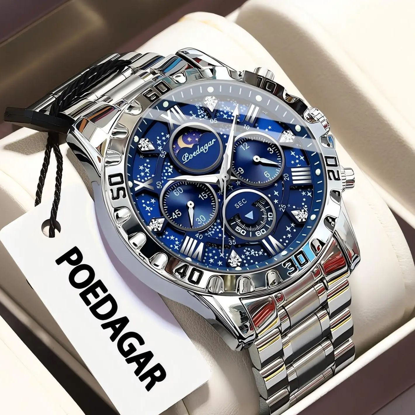 Men'S Fashion Zone - POEDAGAR luxe mode homme montre étanche