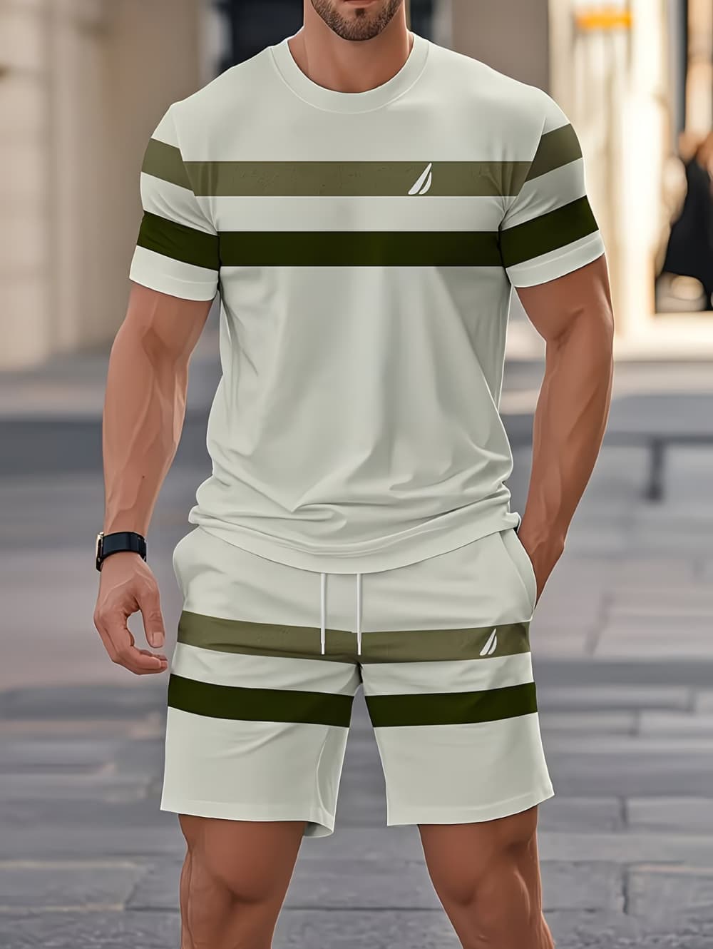 Men'S Fashion Essentials - Ensembles d'été pour hommes, t-shirt à