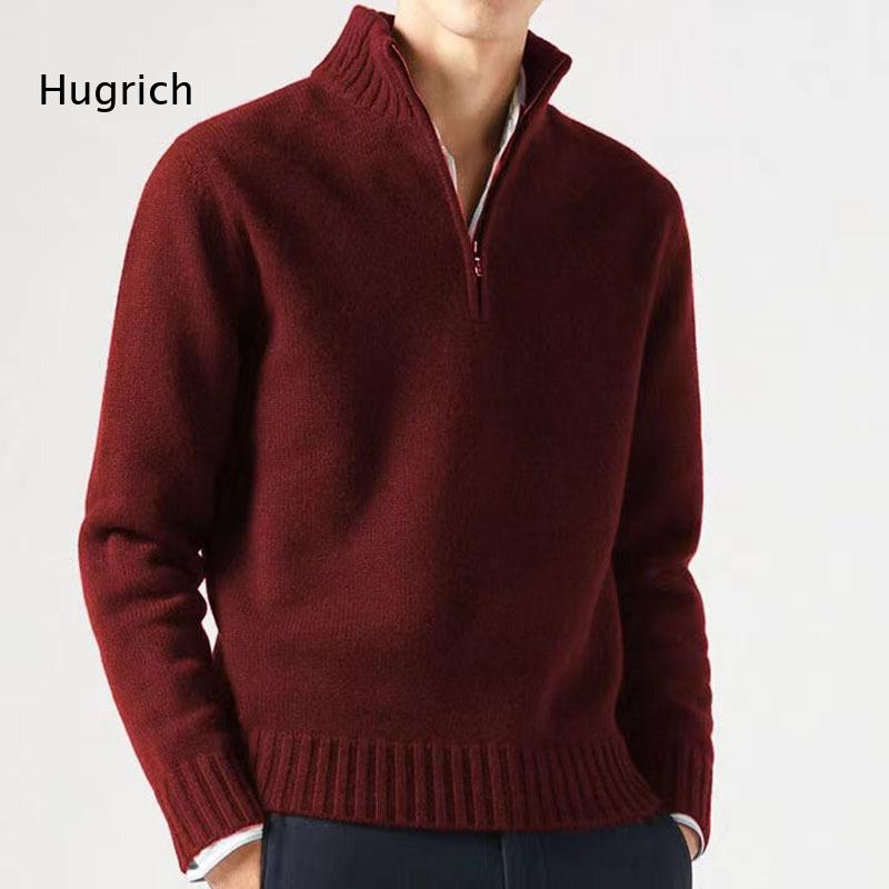 Mens Fashion Quarter Zip - Pull en maille à col montant
