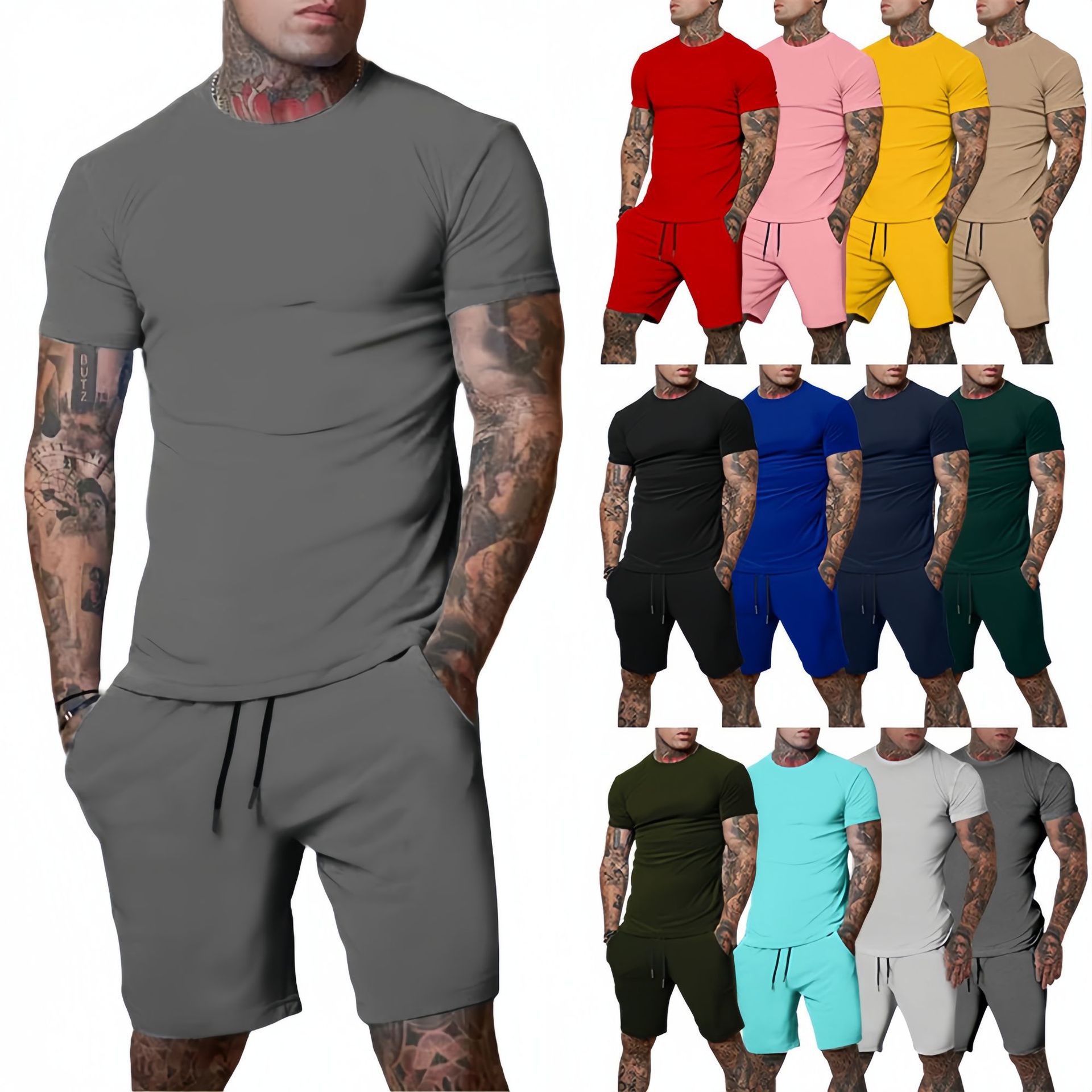 Men'S Fashion Essentials - Ensemble de sport d'été décontracté et