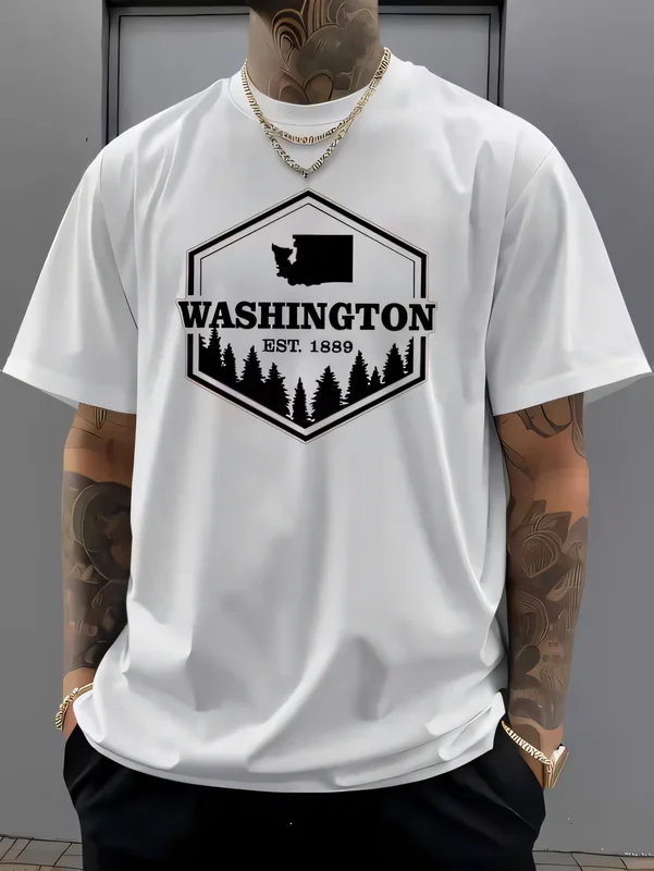 Graphic Tee Oversized - T-shirt graphique vintage surdimensionné pour hommes