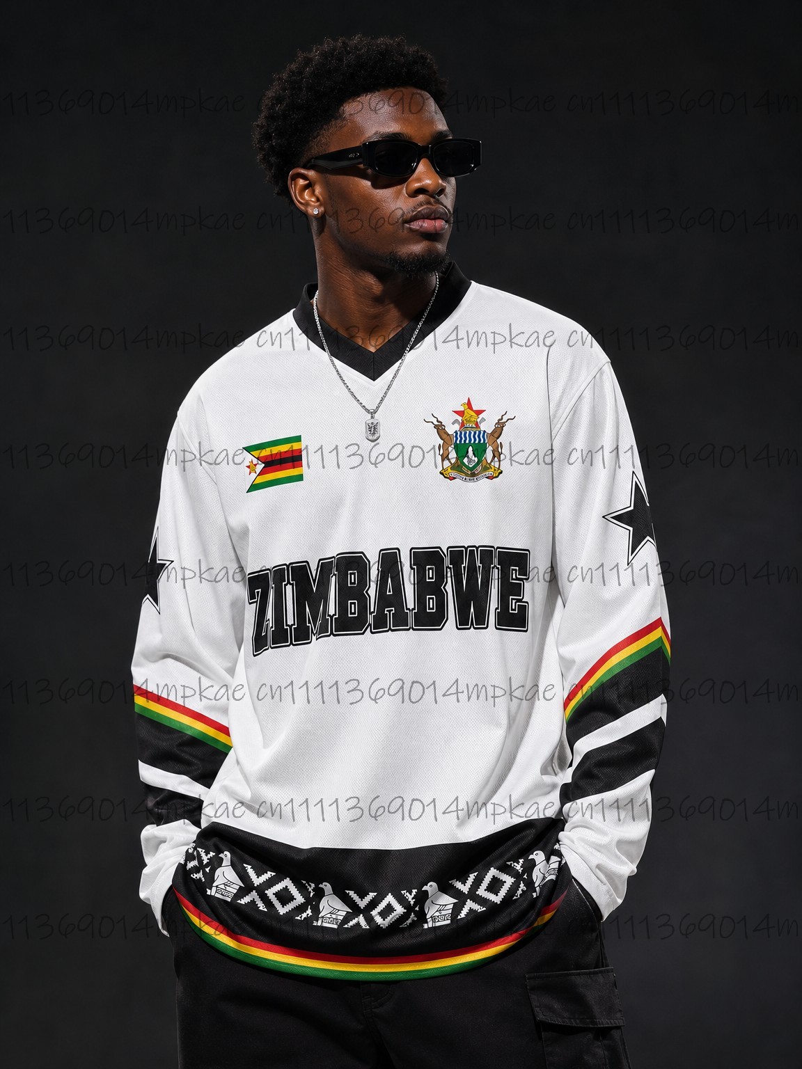 Men'S Spring Fashion - T-shirt à manches longues col en