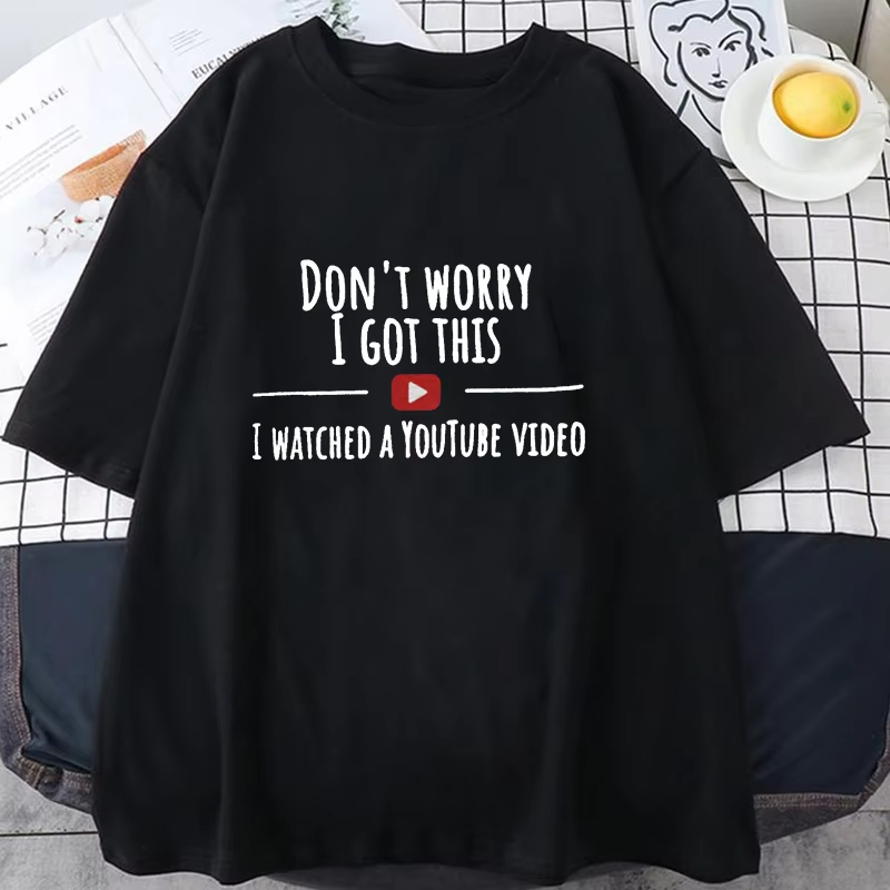 T-shirt imprimé drôle pour fem - Men Fashion Youtuber avis et prix