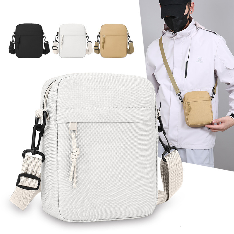 Petit sac carré en toile uni,  - Crossbody Bag Men avis et prix