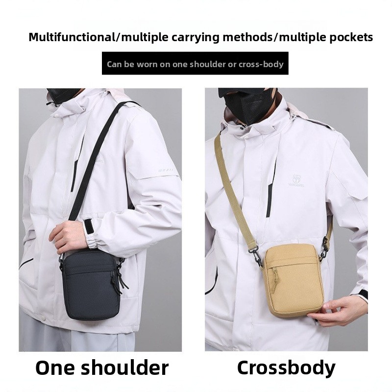 Petit sac carré en toile uni,  - Crossbody Bag Men avis et prix
