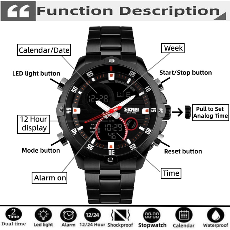 SKMEI – montre-bracelet à Quar - Men'S Fashion Zone avis et prix