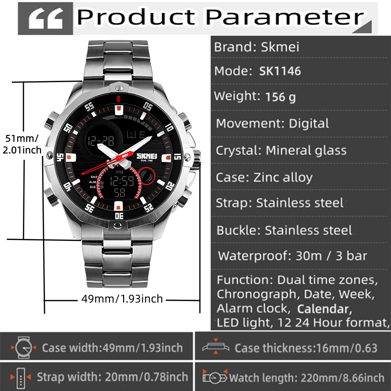 SKMEI – montre-bracelet à Quar - Men'S Fashion Zone avis et prix