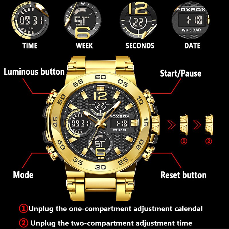 FOXBOX-Montre de plongée étanc - Men'S Fashion Zone avis et prix