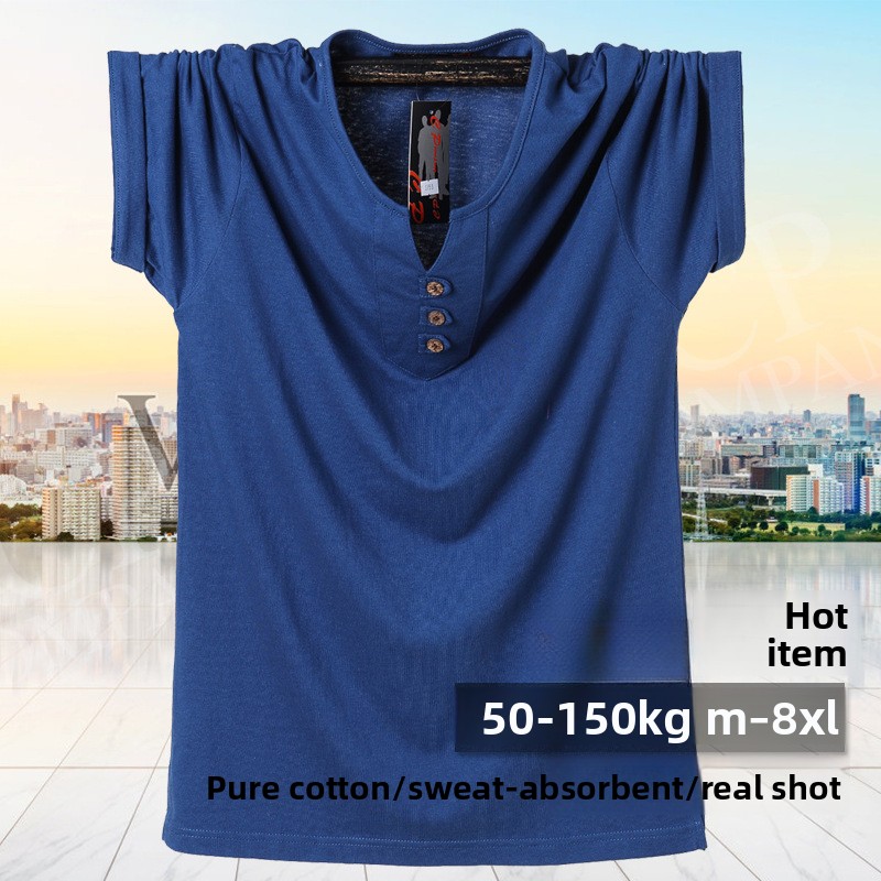 T-shirt QICHE en coton épais à - Men'S Fashion For Big Guys avis et prix