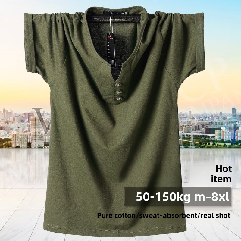 T-shirt QICHE en coton épais à - Men'S Fashion For Big Guys avis et prix