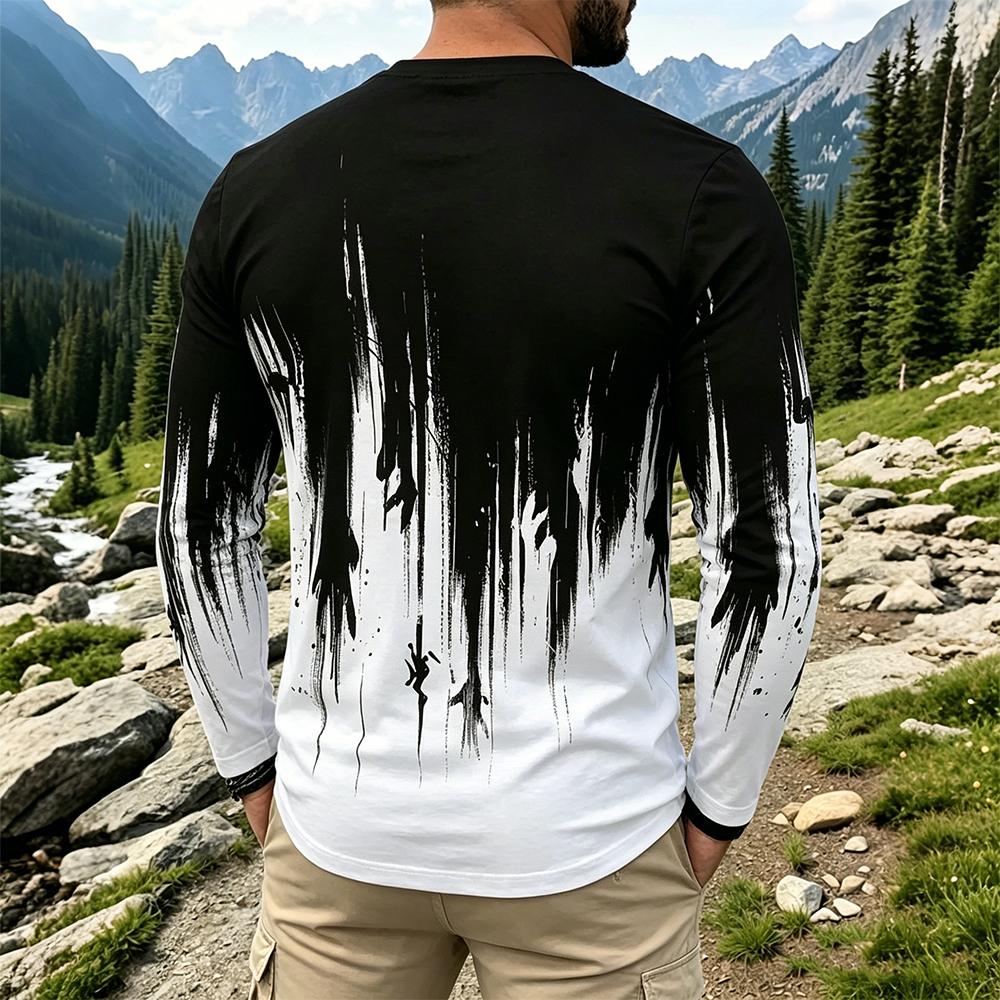 T-shirt à manches longues dégr - Men'S Spring Fashion avis et prix