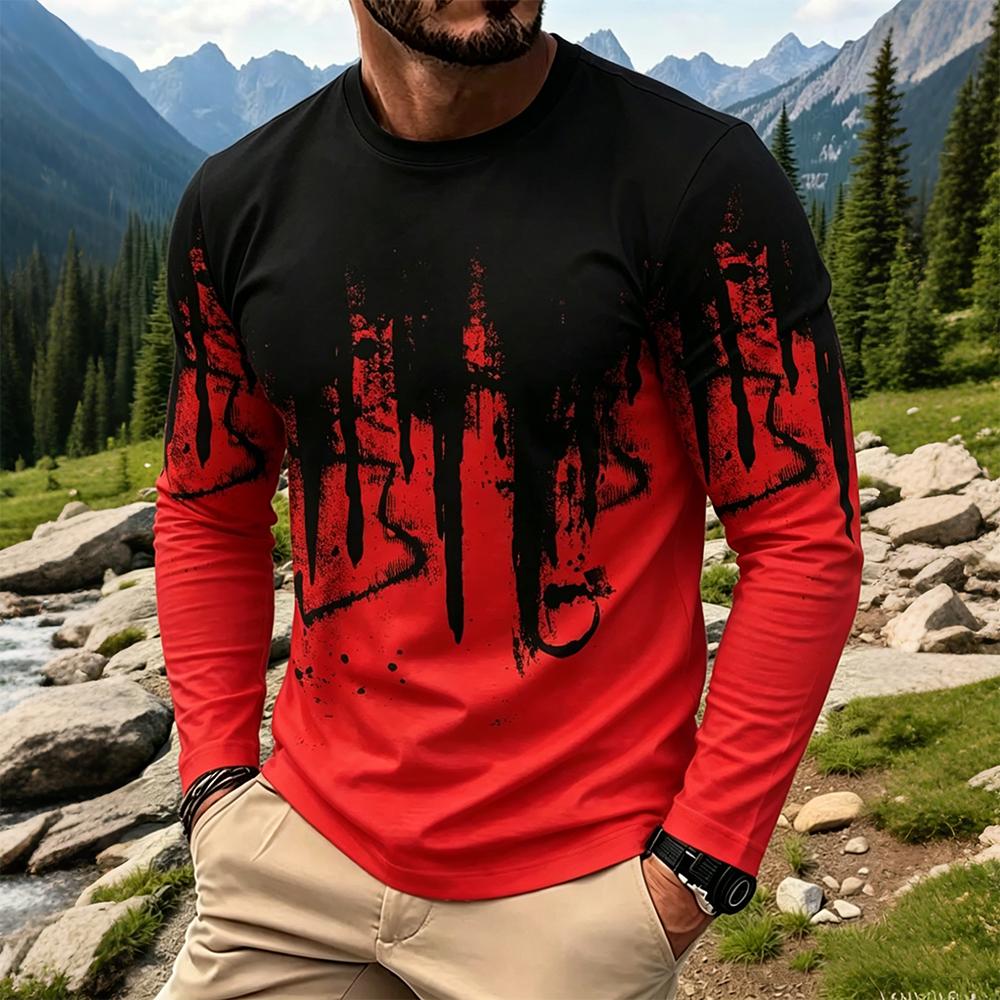 T-shirt à manches longues dégr - Men'S Spring Fashion avis et prix